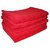 CIS Microfiber Towel 40x40 cm 380 GSM (Red)  Super Absorbent Cleaning Cloths for Car, Home, Kitchen, Face (Pack of 4)