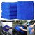 CIS Microfiber Towel 40x60 cm 350 GSM (Dark Blue)  Super Absorbent Cleaning Cloths for Car, Home, Kitchen (Pack of 4)