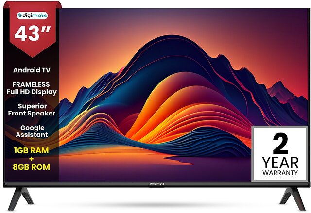 Buy Digimate 43 inches HD Ready Android TV 2025 Edition with Dolby ...