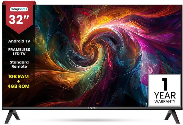 Buy Digimate 32 inches HD Ready Android TV 2025 Edition with Remote (DG ...