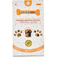 PUPPARAAZI Chicken Egg Biscuits for Dogs 450g High Protein Crunchy Dog Treats with Vitamins Calcium