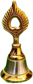 Beautiful Traditional Sacred Serenity Spiritual Metal Krishna Mor Pankh Design Ghanti Bell for Every Ritual