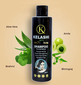 Kelashi Shampoo, Pure and Natural, Reduces Hair Fall, Repair Damaged Hair, 200Ml