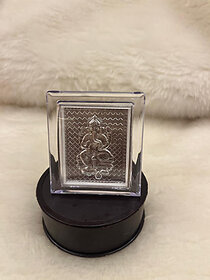 srivasavi 999 Silver Lord Ganesha photo stand Decorative Showpiece - 7.5 cm  (Silver, Silver)