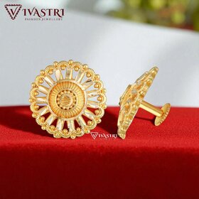 Vivastri Stud Alloy Gold Plated Earrings for Women & Girls [VIVA2751ERG]