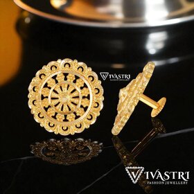 Vivastri Stud Alloy Gold Plated Earrings for Women & Girls [VIVA2752ERG]