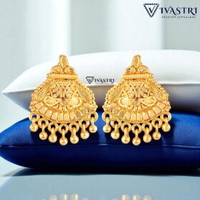 Vivastri Stud Alloy Gold Plated Earrings for Women & Girls [VIVA2776ERG]