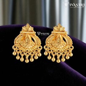 Vivastri Stud Alloy Gold Plated Earrings for Women & Girls [VIVA2777ERG]