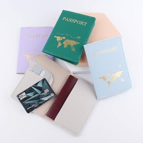 Quirk Passport Holder Cover, PU Leather Passport Cover Case Organiser with Wallet for Credit Card, Money, Boarding Passe