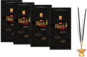 SPARSH AROMATICS Black Scent Agarbatti  Long-Lasting, and Infused with Exotic Aromas for Meditation (Pack of 4 x 110g)