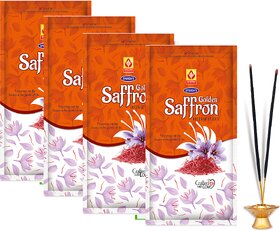 SPARSH AROMATICS Golden Saffron Agarbatti Rich, Long-Lasting Aroma for Spiritual and Calm Ambiance (Pack of  4 x 110g)
