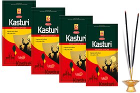 SPARSH AROMATICS Kasturi Agarbatti  Handcrafted with Natural Floral Extracts for Meditation (Pack of 4 x 110g)