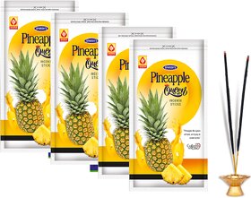 SPARSH AROMATICS Pineapple Queen Agarbatti  Pineapple Fragrance Handcrafted Incense Sticks (Pack of 4 x 110g)