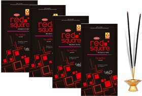 SPARSH AROMATICS Red Square Agarbatti  Handcrafted Mix Flowers Fragrance Incense Sticks (Pack of 4 x 110g)