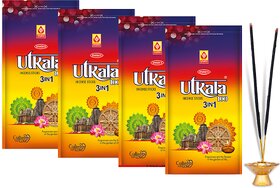 SPARSH AROMATICS Utkala 3in1 Agarbatti Handcrafted Multi-Fragrance Incense Sticks for Calming Ambience (Pack of 4x110g)