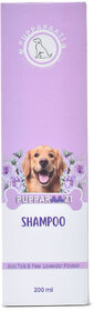 PUPPARAAZI Lavender Anti Tick  Flea Dog Shampoo  200 ML  Herbal Pet Wash with Neem  Aloe Vera