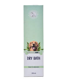PUPPARAAZI Neem  Aloe Vera Dry Bath Spray for Dogs  250 ML  No-Rinse Waterless Pet Shampoo with Lavender