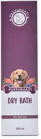 PUPPARAAZI Mix Berries Dry Bath Spray for Dogs 250 ML  Hydrating  Deodorizing Grooming Solution with Fruity Fragrance