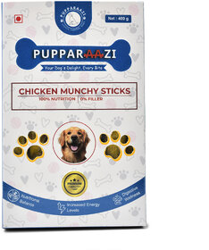 PUPPARAAZI Chicken Munchy Sticks for Dogs 450g High Protein Low Fat Dog Chew Treats for Training Dental Health
