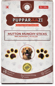 PUPPARAAZI Mutton Munchy Sticks for Dogs 450g High Protein Low Fat Dog Chew Treats for Dental Health Training