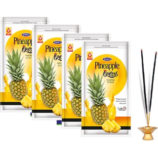 SPARSH AROMATICS Pineapple Queen Agarbatti  Pineapple Fragrance Handcrafted Incense Sticks (Pack of 4 x 110g)