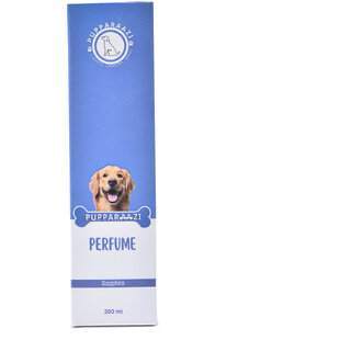 PUPPARAAZI Sapphire Pet Perfume Spray with White Musk  Floral Water 200 ML for Dogs  Cats, All Breeds