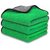 CIS Microfiber Towel 40x40 cm 800 GSM (Green)  Super Absorbent Cleaning Cloths for Car, Home, Kitchen, Face (Pack of 4)
