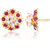 Vivastri Stud Alloy Gold Plated Earrings for Women & Girls [VIVA2772ERG-RED]