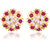 Vivastri Stud Alloy Gold Plated Earrings for Women & Girls [VIVA2772ERG-RED]