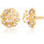 Vivastri Stud Alloy Gold Plated Earrings for Women & Girls [VIVA2772ERG-WHITE]
