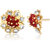 Vivastri Stud Alloy Gold Plated Earrings for Women & Girls [VIVA2775ERG-RED]