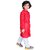 Kid Kupboard Cotton Boys Kurta and Pyjama Set, Red/White, Full-Sleeves, 7-8 Years KIDS7859