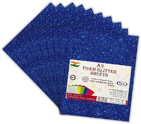 Premium Foam Glitter Sheets A3 Size  2mm Thick, 10 Sheets Multi-Color Sparkle Foam Paper