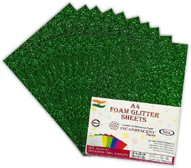 Premium Foam Glitter Sheets A4 Size  2mm Thick, 10 Sheets Multi-Color Sparkle Foam Paper
