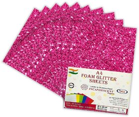 Premium Foam Glitter Sheets A4 Size  2mm Thick, 10 Sheets Multi-Color Sparkle Foam Paper  DIY Craft Sheets for School