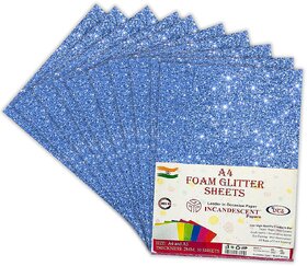 Premium Foam Glitter Sheets A4 Size  2mm Thick, 10 Sheets Multi-Color Sparkle Foam Paper  DIY Craft Sheets for School