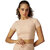 Sherox Women Beige Solid Round Neck Short Sleeve Crop Top
