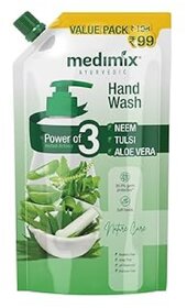 Medimix Herbal Hand Wash Refill  Neem, Tulsi & Aloe Vera | Gentle, Moisturizing & Germ-Protective (675 ml)
