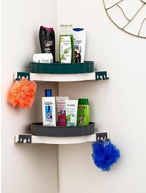 360 Degree Rotating Bathroom Corner Shelf,Kitchen,Plastic Multipurpose Wall Mount Bathroom Corner Shelf and Rack.