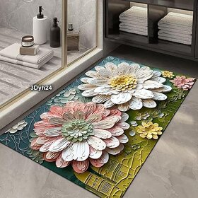 Bathroom Mat, Door mat Door Mat, Rubber Non-Slip Quick Dry Rugs Fit Under Door Super Absorbent Thin Fashion Washable