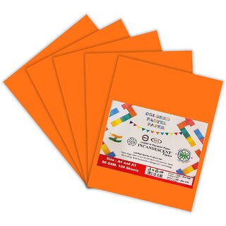A3 Colored Pastel Incandescent Paper 80 GSM  100 Sheets  Extra Large Craft  Decorative Paper for Posters  Projects