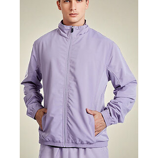 PrintCultr Mens Stylish Full Sleeve Solid Windcheater Jacket (Purple) - Comfortable & Lightweight