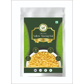 Simply Jaivik Premium Yellow Moong Dal  Split Moong Lentils, Unpolished, Rich in Protein  Digestive Fiber (1kg)