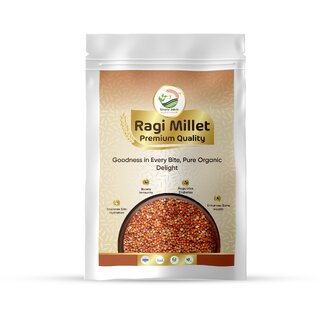 Simply Jaivik Ragi Millet  Naturally Grown Finger Millet, Rich in Calcium, Iron  Fiber (500g)