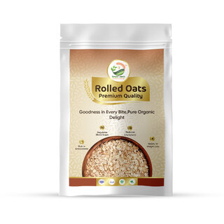 Simply Jaivik Rolled Oats  Naturally Sourced Whole Grain Oats, High in Protein  Soluble Fiber (1Kg)