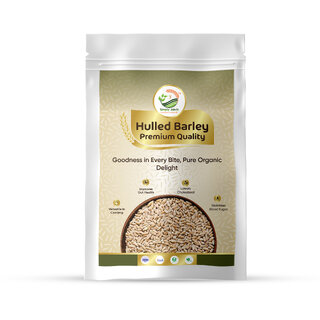 Simply Jaivik Hulled Barley  Premium Natural Barley with Intact Bran, High Fiber  Iron, Great for Soups  Salads (1kg)