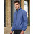 PrintCultr Men Blue Full Sleeve Solid Windcheater