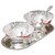 Silver-Plated Brass Floral Bowls Set - 2 Bowls, 2 Spoons & 1 Plate in Velvet Gift Box (5-Piece Set) 250ml Each