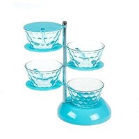 Acrylic Seasoning Box Case Condiment Bottles Set Salt Spice Rack/Jar Storage Box Container Kitchen Tool (ROTATING RACK)