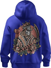 BULL CLOTHING Men's Dark Blue Hoodie King Printed Design 60 Cotton 40 Poly 280 GSM Fleece